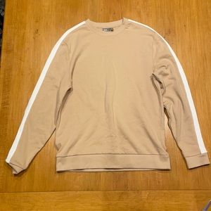ASOS Designer Tan and White Long Sleeved Sweater